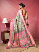 Printed Art-Tusser Saree